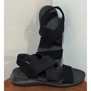 SKECHERS YOGA FOAM WOMENS SLINGBACK SLIP ON BLACK SANDALS SIZE 10 COMFORT LIGHT